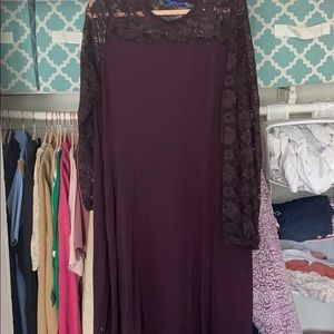 Purple long sleeve dress